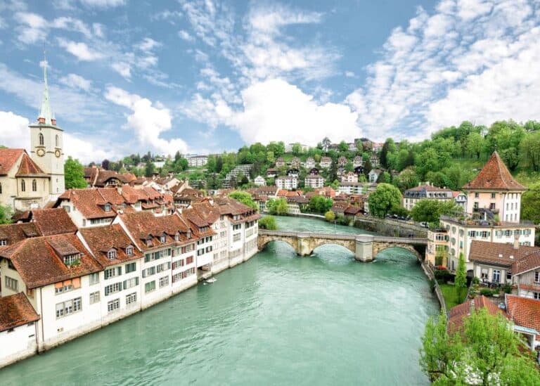 Bern - View of the town by the river