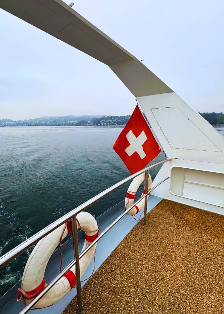 Swiss Flag on Boat