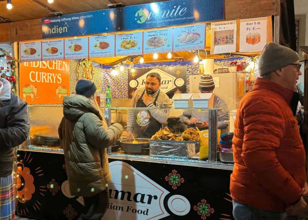 Lucerne Christmas Market - Indian Stall at Venite International Market