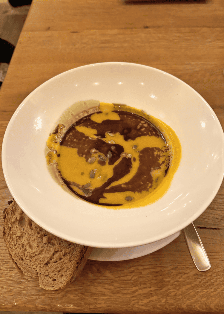 Pumpkin Soup at Carls Brauhaus