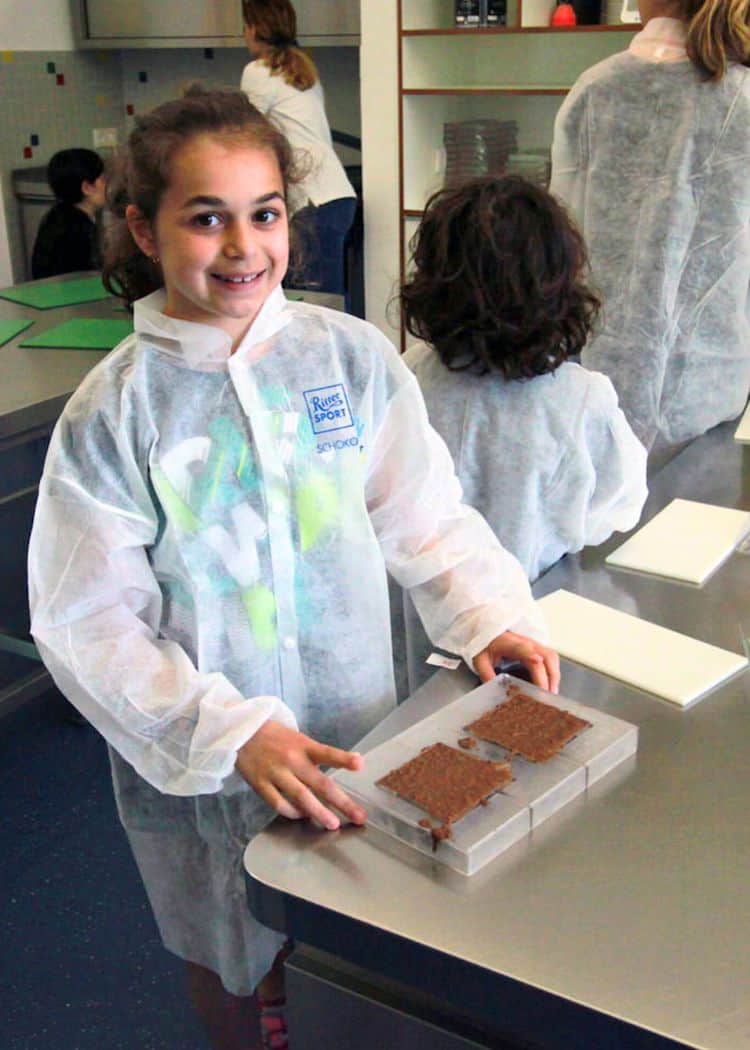 Ritter Sport Museum - Girl making chocolate
