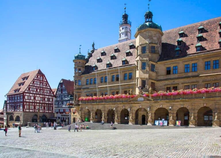 Rothenburg - Rathaus and Marktplatz in summer