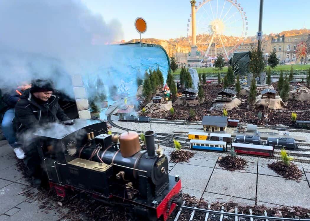 Stuttgart Christmas Market - Miniature train ride