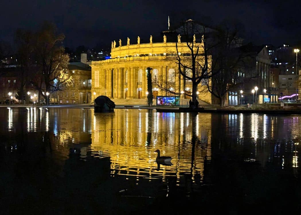 Stuttgart Christmas Market - Schlossgarten at night