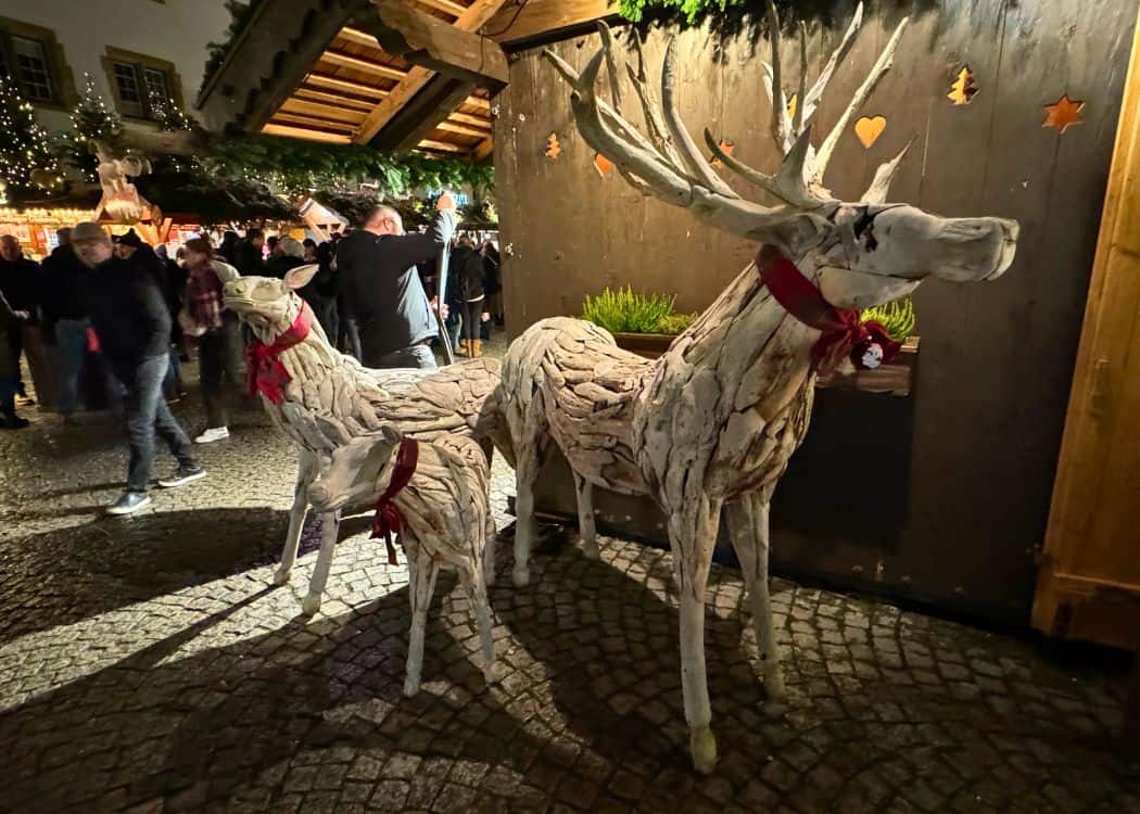 Stuttgart Christmas Market - Wood Carvings or animals near the Stiftskirche