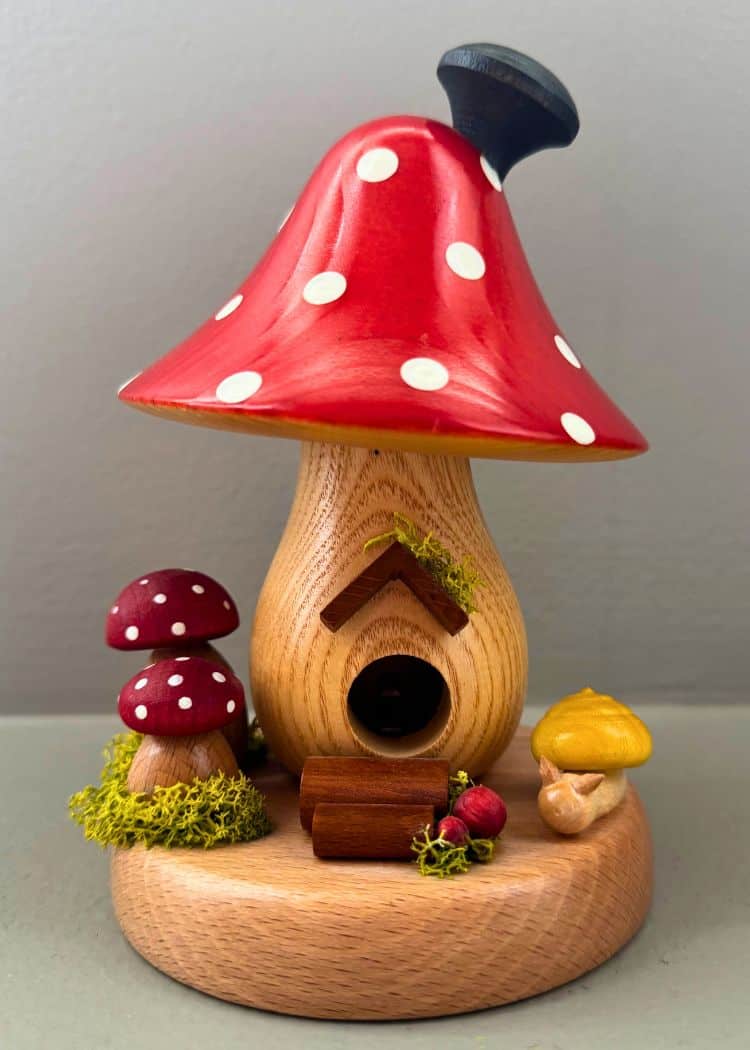 German Christmas Market Souvenirs - Mushroom house smoker