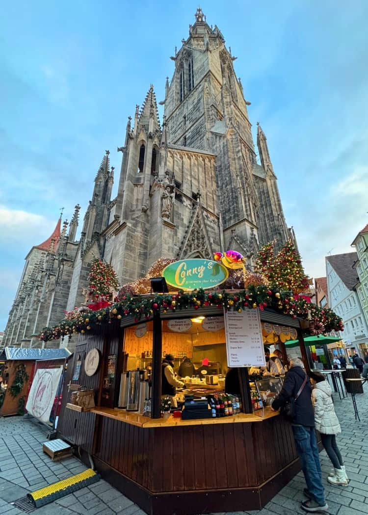 Reutlingen Christmas Market - Glühwein Stand in front of the Marienkirche