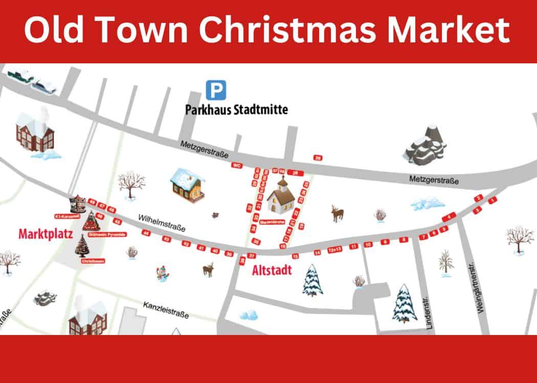 Reutlingen Christmas Market - Old Town Map