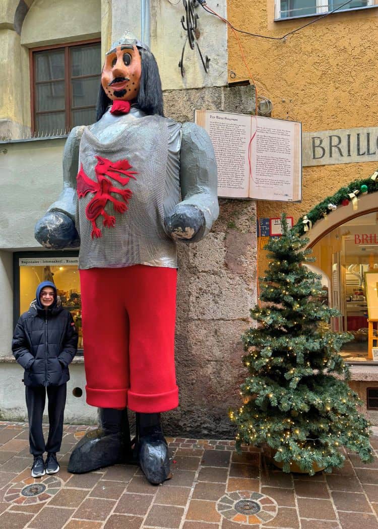Innsbruck Christmas Markets - Daughter with Giant
