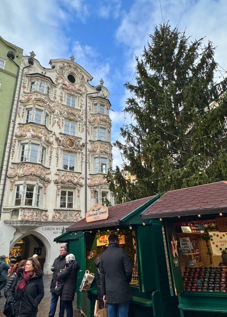 Innsbruck Christmas Markets - Tree and stalls in Old Town