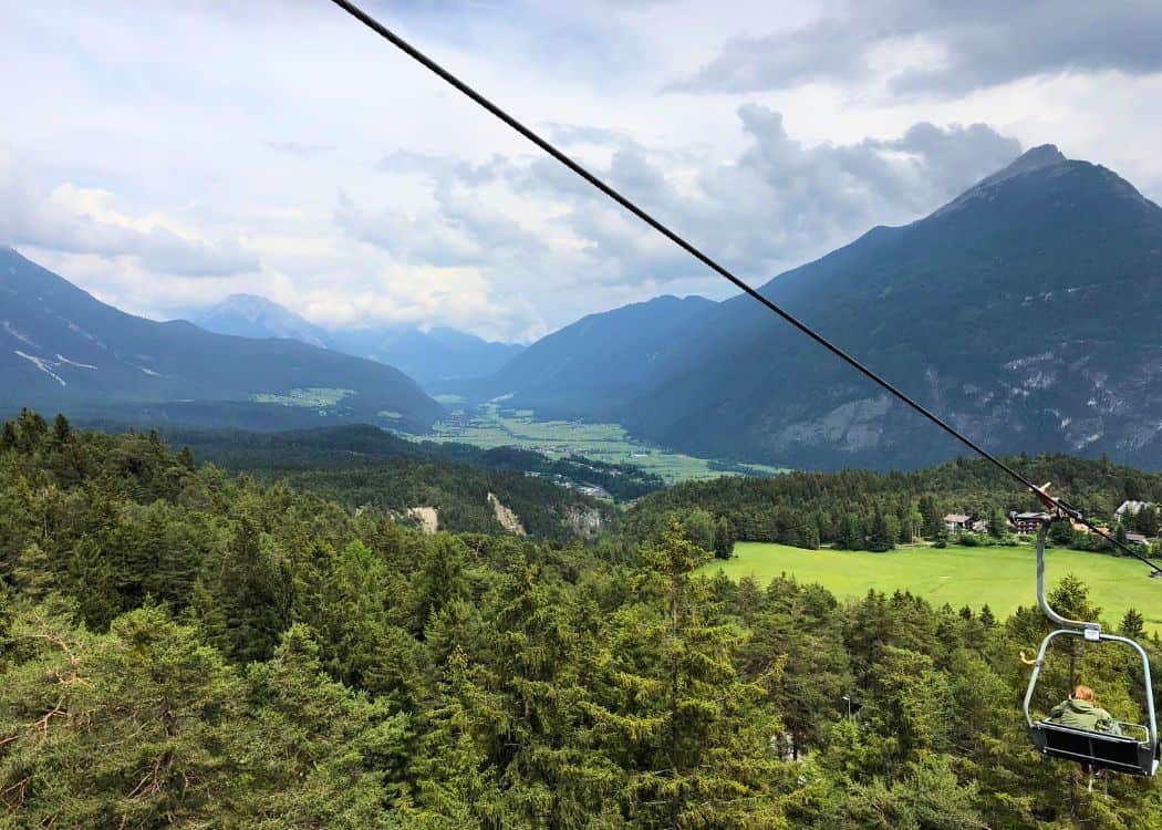 Imst Alpine Coaster - Views from near the top of the chairlift