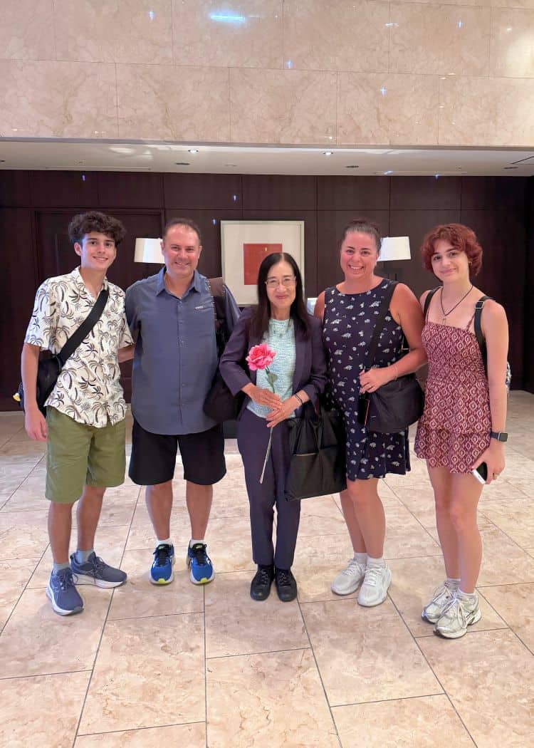 Our family with our Japanese tour guide