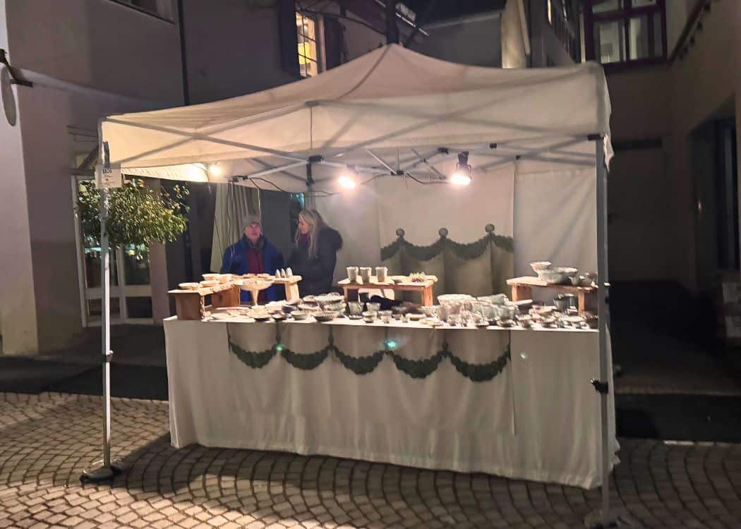 Tubingen - Stall selling handmade crockery